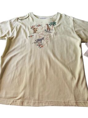 NWT Victoria Jones Women’s Jungle Safari Embroidered Top Cotton Size Large